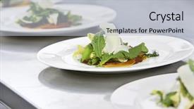  Presentation with bacterial plates - Cool new presentation with restaurant service - closeup of four plates backdrop and a  colored foreground