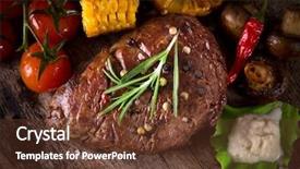 Presentation with beef steak bbq strip steak - Presentation theme having restaurant steaks - delicious beef steak on wooden background and a  colored foreground