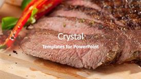  Presentation with steak - Amazing theme having restaurant steaks - grilled flank steak with rosemary backdrop and a coral colored foreground
