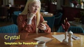  Presentation with scrolling - Theme having restful-albino-girl-in-smart background and a tawny brown colored foreground