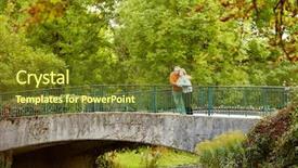  Presentation with part time job during studies - Slides featuring resting during stroll in park background and a tawny brown colored foreground