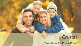  Presentation with autumn - Slide set with resting in beautiful autumn park background and a blonde colored foreground