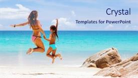  Presentation with medical evaluation of 5 years old boy - Colorful presentation enhanced with resting on a tropical beach backdrop and a light blue colored foreground