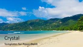  Presentation with retreat - PPT layouts enhanced with resting palm tree - scene under the sun vacation background and a  colored foreground