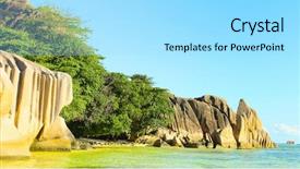  Presentation with seedling sun - Colorful PPT layouts enhanced with resting palm tree - sun magnificent seychelles backdrop and a  colored foreground