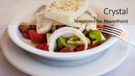  Presentation with salad - Theme featuring restorante - greece food - vegetable salad background and a  colored foreground