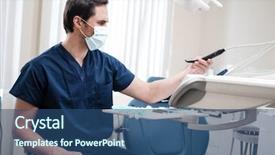  Presentation with private practice - Colorful theme enhanced with restorative dentistry - man dentist working in private backdrop and a  colored foreground