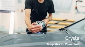  Presentation with paint - Slide deck featuring restore the paint of car background and a gray colored foreground