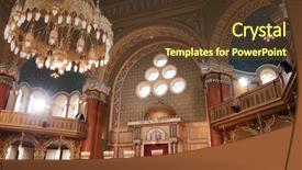  Presentation with interior - Colorful presentation enhanced with restored interior of the synagogue backdrop and a tawny brown colored foreground