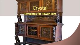  Presentation with vintage - Presentation having restored-vintage-cupboard-around-1800 background and a tawny brown colored foreground