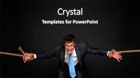  Presentation with restraint - Amazing theme having restraint - businessman struggling as he's pulled backdrop and a black colored foreground