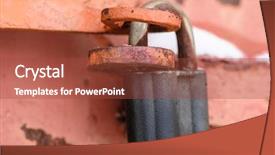  Presentation with restraint - Slides consisting of restraint - image of locks background and a red colored foreground