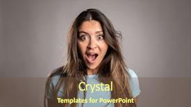  Presentation with restraint - Slide set having restraint - portrait of surprised woman background and a tawny brown colored foreground