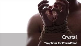 Presentation with restraint - Amazing slide set having restraint - sexy man with tied hands backdrop and a wine colored foreground