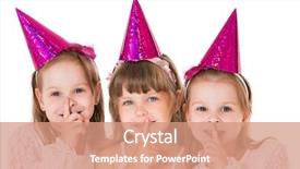  Presentation with reveal secret angels - Amazing slide set having restraint - three cute little girls say backdrop and a coral colored foreground