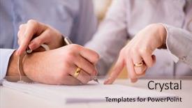  Presentation with divorce - Colorful slides enhanced with restraint - young family in marriage divorce backdrop and a  colored foreground