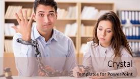  Presentation with divorce - Slides having restraint - young family in marriage divorce background and a coral colored foreground