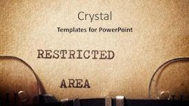  Presentation with area - Slide set featuring restricted-area-phrase-written background and a lemonade colored foreground