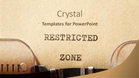  Presentation with zone - Beautiful PPT theme featuring restricted-zone-phrase-written backdrop and a lemonade colored foreground