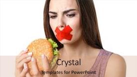  Presentation with woman tied rope sexual - Slides having restricted - woman with tied mouth holding background and a coral colored foreground