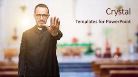  Presentation with bad - Slide set with restriction maybe pushing at church background and a lemonade colored foreground