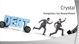  Presentation with borrowing - Presentation design featuring restructuring - business concept of debt background and a white colored foreground