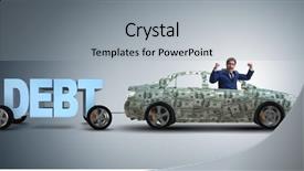  Presentation with borrowing - Theme with restructuring - business concept of debt background and a light gray colored foreground