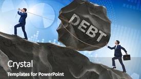  Presentation with borrowing - Amazing theme having restructuring - business concept of debt backdrop and a dark gray colored foreground