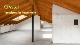  Presentation with nobody - Audience pleasing presentation theme consisting of restructuring - modern loft interior nobody inside backdrop and a tawny brown colored foreground