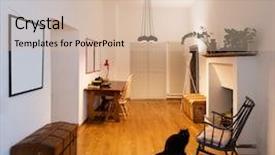  Presentation with directors chair - Beautiful PPT theme featuring restructuring - office with rocking chair backdrop and a soft green colored foreground