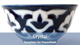  Presentation with five sided blue to white - Presentation theme having restuarant - blue bowl on white background and a teal colored foreground