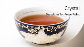  Presentation with cup of lemon tea - Amazing presentation theme having restuarant - national cup for tea backdrop and a white colored foreground