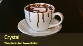  Presentation with coffee chocolate - Slide set enhanced with resturant - coffee with a heart background and a tawny brown colored foreground