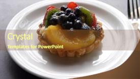  Presentation with crude palm fruit - Audience pleasing presentation consisting of resturant - fruit tart close up backdrop and a  colored foreground