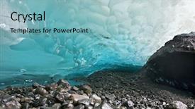  Presentation with flooding - Audience pleasing theme consisting of global warming results in the retraction one of the world's largest water reservoirs the glaciers resulting in sea level rise flooding and the formation of new lakes backdrop and a light blue colored foreground