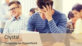  Presentation with education teamwork - Presentation design consisting of results - education high school teamwork background and a lemonade colored foreground