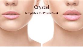  Presentation with lips - Audience pleasing PPT theme consisting of results - female lips backdrop and a lemonade colored foreground