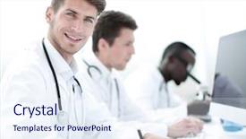  Presentation with journal review - Cool new PPT theme with results in the laboratory journal backdrop and a sky blue colored foreground