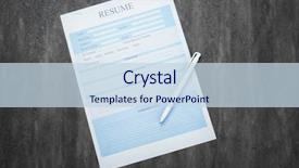  Presentation with resume - Colorful presentation enhanced with resume and pen on color backdrop and a sky blue colored foreground