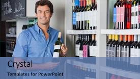  Presentation with alcohol and pregnancy - Slide deck enhanced with retail beverage - portrait of mid adult man background and a teal colored foreground