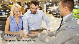  Presentation with car dealer - Amazing PPT layouts having retail management - auto business car sale backdrop and a  colored foreground