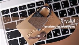  Presentation with retail - Amazing presentation design having retail safety - credit card and lock backdrop and a coral colored foreground
