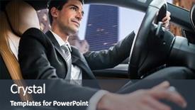  Presentation with driving - Amazing presentation theme having retail safety - man driving hi car backdrop and a  colored foreground