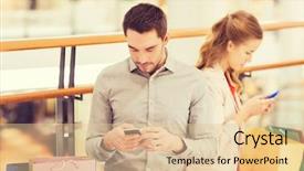  Presentation with people mall - Slides with retail sales - sale consumerism technology and people background and a lemonade colored foreground