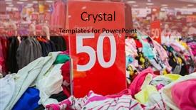  Presentation with clothing - Beautiful PPT theme featuring retail sales - sale sign in the clothing backdrop and a red colored foreground