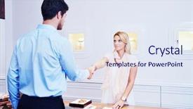  Presentation with jewelry - Colorful presentation design enhanced with retail seller - business man selling in jewelry backdrop and a sky blue colored foreground