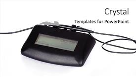  Presentation with legal - Audience pleasing theme consisting of retail signature pad isolated backdrop and a white colored foreground