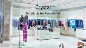  Presentation with retail - Slide set consisting of general view of city channel near pier of amsterdam central station in foggy day background and a sky blue colored foreground