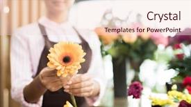  Presentation with dried herbs and dried flowers - Amazing slide deck having retail vendor - fresh yellow herbera held backdrop and a lemonade colored foreground