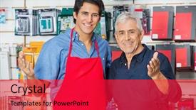  Presentation with work together growth teamwork - Audience pleasing slide set consisting of retail vendor - portrait of happy colleagues gesturing backdrop and a red colored foreground